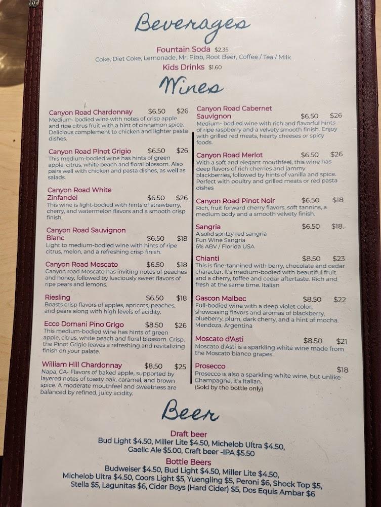 Bella's Steaks, Pasta and More Menu image 2
